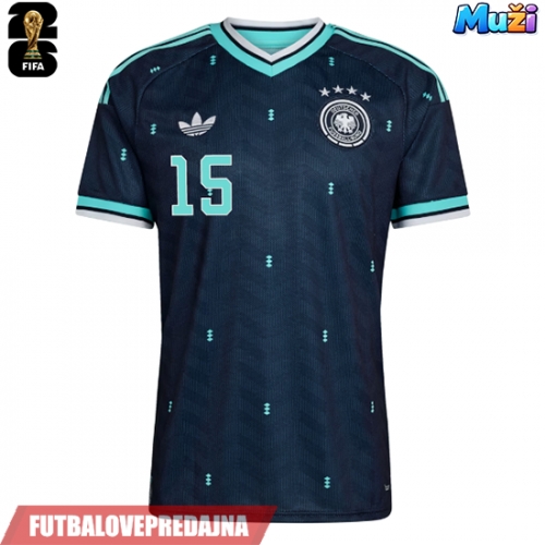 Lacne Muži Futbalové dres Nemecko Nico Schlotterbeck #15 MS 2026 Krátky Rukáv - Preč